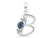 Labradorite & White Topaz Alphabet B Pendant LBD-RDA-54.