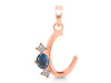Labradorite & White Topaz Alphabet C Pendant LBD-RDA-55.
