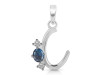 Labradorite & White Topaz Alphabet C Pendant LBD-RDA-55.
