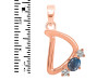Labradorite & White Topaz Alphabet D Pendant LBD-RDA-56.