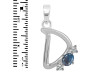 Labradorite & White Topaz Alphabet D Pendant LBD-RDA-56.