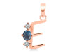Labradorite & White Topaz Alphabet E Pendant LBD-RDA-57.
