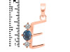 Labradorite & White Topaz Alphabet E Pendant LBD-RDA-57.