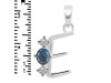 Labradorite & White Topaz Alphabet E Pendant LBD-RDA-57.