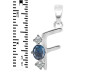Labradorite & White Topaz Alphabet F Pendant LBD-RDA-58.