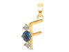 Labradorite & White Topaz Alphabet F Pendant LBD-RDA-58.