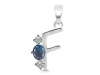Labradorite & White Topaz Alphabet F Pendant LBD-RDA-58.