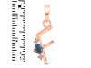 Labradorite & White Topaz Alphabet F Pendant LBD-RDA-6.