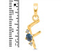 Labradorite & White Topaz Alphabet F Pendant LBD-RDA-6.