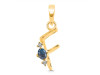 Labradorite & White Topaz Alphabet F Pendant LBD-RDA-6.