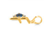 Labradorite & White Topaz Alphabet F Pendant LBD-RDA-6.