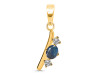 Labradorite & White Topaz Alphabet I Pendant LBD-RDA-61.
