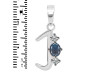 Labradorite & White Topaz Alphabet J Pendant LBD-RDA-62.