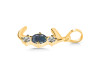 Labradorite & White Topaz Alphabet J Pendant LBD-RDA-62.