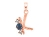 Labradorite & White Topaz Alphabet K Pendant LBD-RDA-63.
