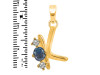Labradorite & White Topaz Alphabet K Pendant LBD-RDA-63.