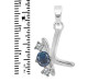 Labradorite & White Topaz Alphabet K Pendant LBD-RDA-63.