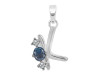 Labradorite & White Topaz Alphabet K Pendant LBD-RDA-63.