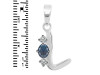 Labradorite & White Topaz Alphabet L Pendant LBD-RDA-64.