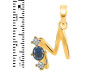 Labradorite & White Topaz Alphabet M Pendant LBD-RDA-65.