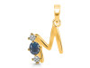 Labradorite & White Topaz Alphabet M Pendant LBD-RDA-65.