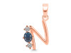 Labradorite & White Topaz Alphabet N Pendant LBD-RDA-66.