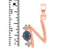 Labradorite & White Topaz Alphabet N Pendant LBD-RDA-66.