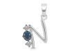 Labradorite & White Topaz Alphabet N Pendant LBD-RDA-66.