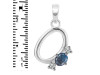 Labradorite & White Topaz Alphabet O Pendant LBD-RDA-67.