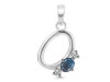 Labradorite & White Topaz Alphabet O Pendant LBD-RDA-67.