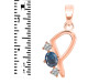 Labradorite & White Topaz Alphabet P Pendant LBD-RDA-68.