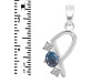 Labradorite & White Topaz Alphabet P Pendant LBD-RDA-68.