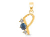 Labradorite & White Topaz Alphabet P Pendant LBD-RDA-68.
