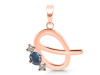 Labradorite & White Topaz Alphabet Q Pendant LBD-RDA-69.