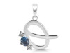 Labradorite & White Topaz Alphabet Q Pendant LBD-RDA-69.