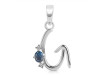 Labradorite & White Topaz Alphabet G Pendant LBD-RDA-7.