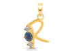 Labradorite & White Topaz Alphabet R Pendant LBD-RDA-70.