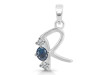 Labradorite & White Topaz Alphabet R Pendant LBD-RDA-70.