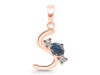 Labradorite & White Topaz Alphabet S Pendant LBD-RDA-71.
