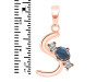 Labradorite & White Topaz Alphabet S Pendant LBD-RDA-71.