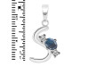 Labradorite & White Topaz Alphabet S Pendant LBD-RDA-71.