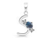 Labradorite & White Topaz Alphabet S Pendant LBD-RDA-71.