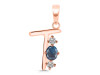 Labradorite & White Topaz Alphabet T Pendant LBD-RDA-72.