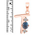 Labradorite & White Topaz Alphabet T Pendant LBD-RDA-72.