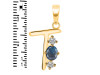 Labradorite & White Topaz Alphabet T Pendant LBD-RDA-72.