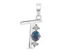 Labradorite & White Topaz Alphabet T Pendant LBD-RDA-72.