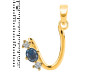 Labradorite & White Topaz Alphabet U Pendant LBD-RDA-73.