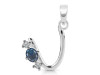 Labradorite & White Topaz Alphabet U Pendant LBD-RDA-73.