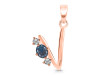 Labradorite & White Topaz Alphabet V Pendant LBD-RDA-74.