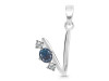 Labradorite & White Topaz Alphabet V Pendant LBD-RDA-74.